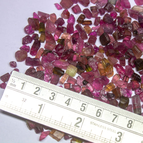 100ct, Gemstone Quality Large Size Multi Tourmaline Rough, Rough Tourmaline, Raw Tourmaline, Shiny - Jalvi & Co.