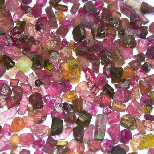 100ct, Gemstone Quality Large Size Multi Tourmaline Rough, Rough Tourmaline, Raw Tourmaline, Shiny - Jalvi & Co.