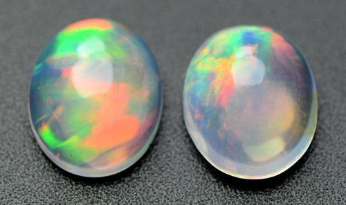 100%Natural Opal Cabochon-Natural Ethiopian Opal Oval Shape Ethiopian Welo Opal, 2 Piece Of 7X9mm - Jalvi & Co.
