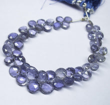 Load image into Gallery viewer, 106cts, 7 inch, Natural Iolite Faceted Heart Shape Briolette Beads, Iolite Beads, 8-12mm - Jalvi &amp; Co.