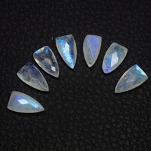 Load image into Gallery viewer, 10pc, 10x7mm, Blue Rainbow Moonstone Faceted Pyramid Shape Briolettes, Moonstone Pair, Moonstone - Jalvi &amp; Co.