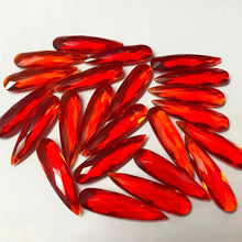 Load image into Gallery viewer, 10pc 30x8mm Fire Mexican Opal Quartz Pear Long Drops Briolette Loose Beads - Jalvi &amp; Co.