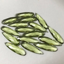 Load image into Gallery viewer, 10pc 30x8mm Green Amethyst Quartz Pear Long Drops Briolette Loose Beads - Jalvi &amp; Co.