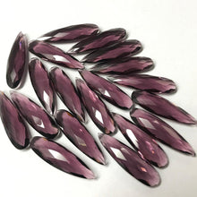 Load image into Gallery viewer, 10pc 30x8mm Rhodolite Garnet Quartz Pear Long Drops Briolette Loose Beads - Jalvi &amp; Co.