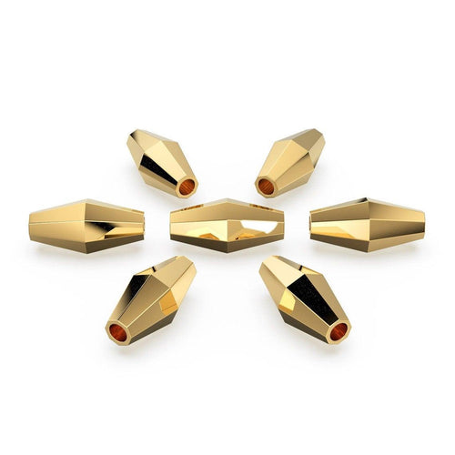 10x5mm 14k 18k Solid Yellow Gold Cone Beads Spacer Jewelry Making Finding - Jalvi & Co.