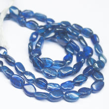 Load image into Gallery viewer, 11.5 inch, 8mm 9mm, Neon Blue Apatite Smooth Oval Beads, Apatite Beads - Jalvi &amp; Co.