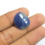 12.5 carats, 20x18mm, Natural Blue Sapphire Rose Cut Pear Loose Gemstone, Natural Blue Gemstone, Blue Sapphire