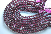 Load image into Gallery viewer, 12.5 Inches Strand, Natural Red Garnet Rose Cut Faceted Rondelles 5-5.5mm - Jalvi &amp; Co.