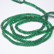 Load image into Gallery viewer, 12 inch, 3-4mm, Green Quartz Faceted Rondelle Beads, Quartz Beads - Jalvi &amp; Co.