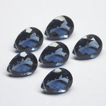 Load image into Gallery viewer, 12 Pcs, 16mm, London Blue Quartz Faceted Pear Drops Matching Pair Briolettes - Jalvi &amp; Co.