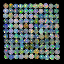 Load image into Gallery viewer, 12 Pcs Natural Opal 4mm Round Flashy Multi Colors Loose Cabochon Gemstones Lot - Jalvi &amp; Co.