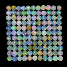 Load image into Gallery viewer, 12 Pcs Natural Opal 4mm Round Flashy Multi Colors Loose Cabochon Gemstones Lot - Jalvi &amp; Co.