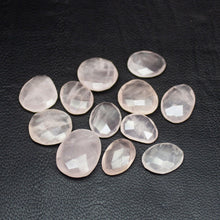 Load image into Gallery viewer, 12 pieces Rose Quartz Cut Oval Shape Loose Gemstone Matching Pair 14-18mm - Jalvi &amp; Co.