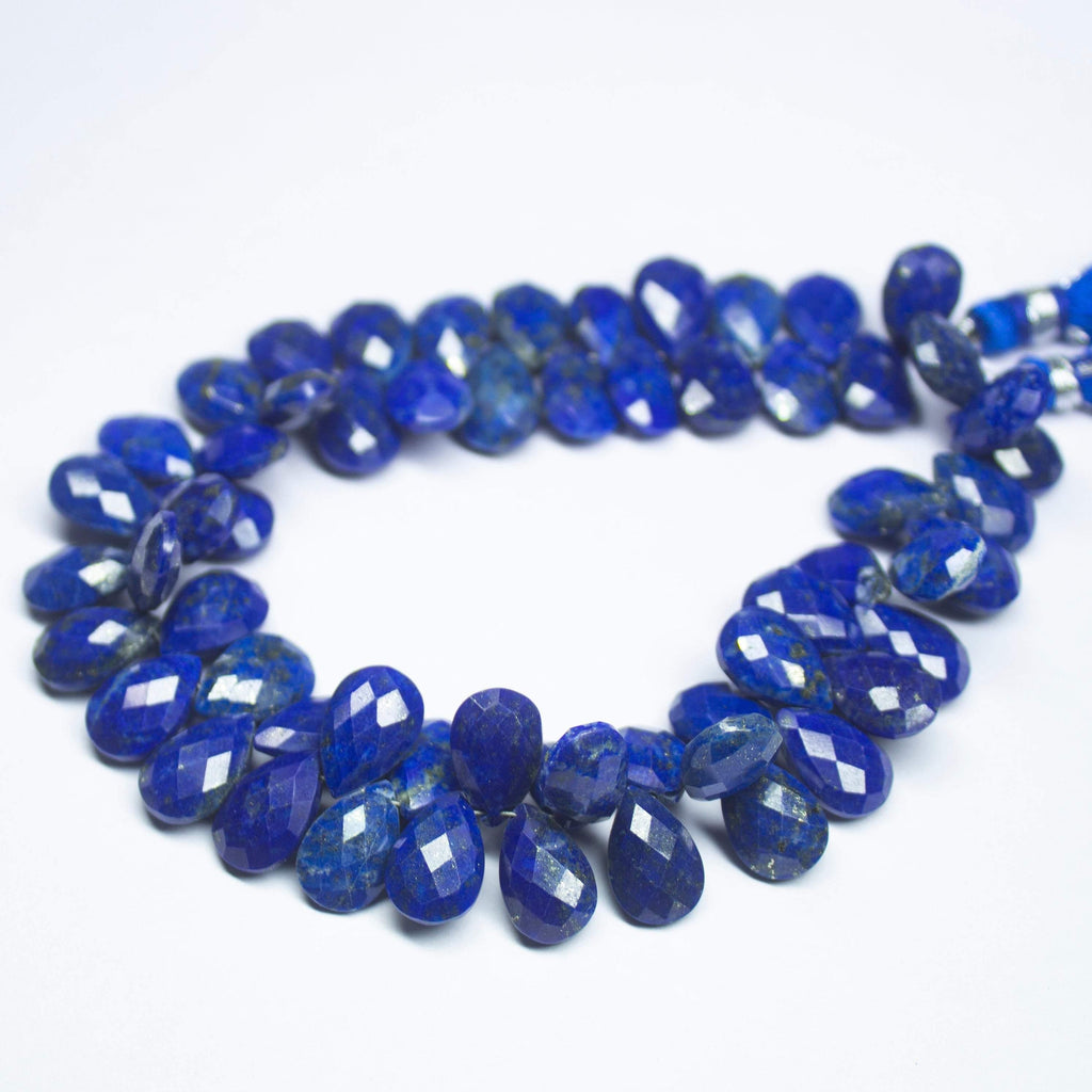 12mm Matched Pair, Faceted Pear Shape Briolettes Lapis Lazuli, Lapis Lazuli, Lapis Lazuli Briolette - Jalvi & Co.