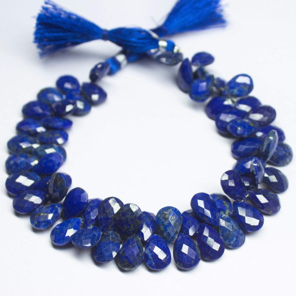 12mm Matched Pair, Faceted Pear Shape Briolettes Lapis Lazuli, Lapis Lazuli, Lapis Lazuli Briolette - Jalvi & Co.