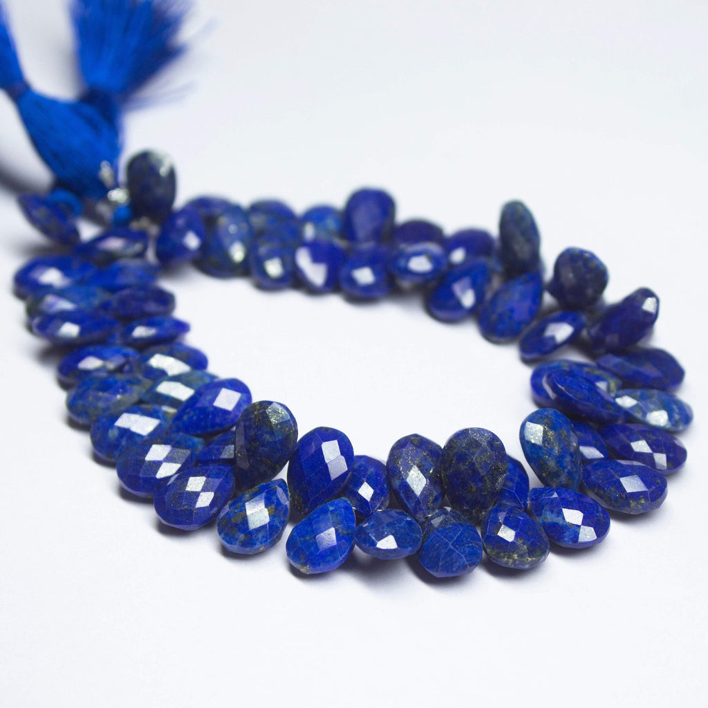 12mm Matched Pair, Faceted Pear Shape Briolettes Lapis Lazuli, Lapis Lazuli, Lapis Lazuli Briolette - Jalvi & Co.