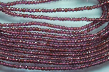 Load image into Gallery viewer, 13.5 Inch Strand, Purple Pink Natural Garnet Faceted Rondelles 3mm - Jalvi &amp; Co.