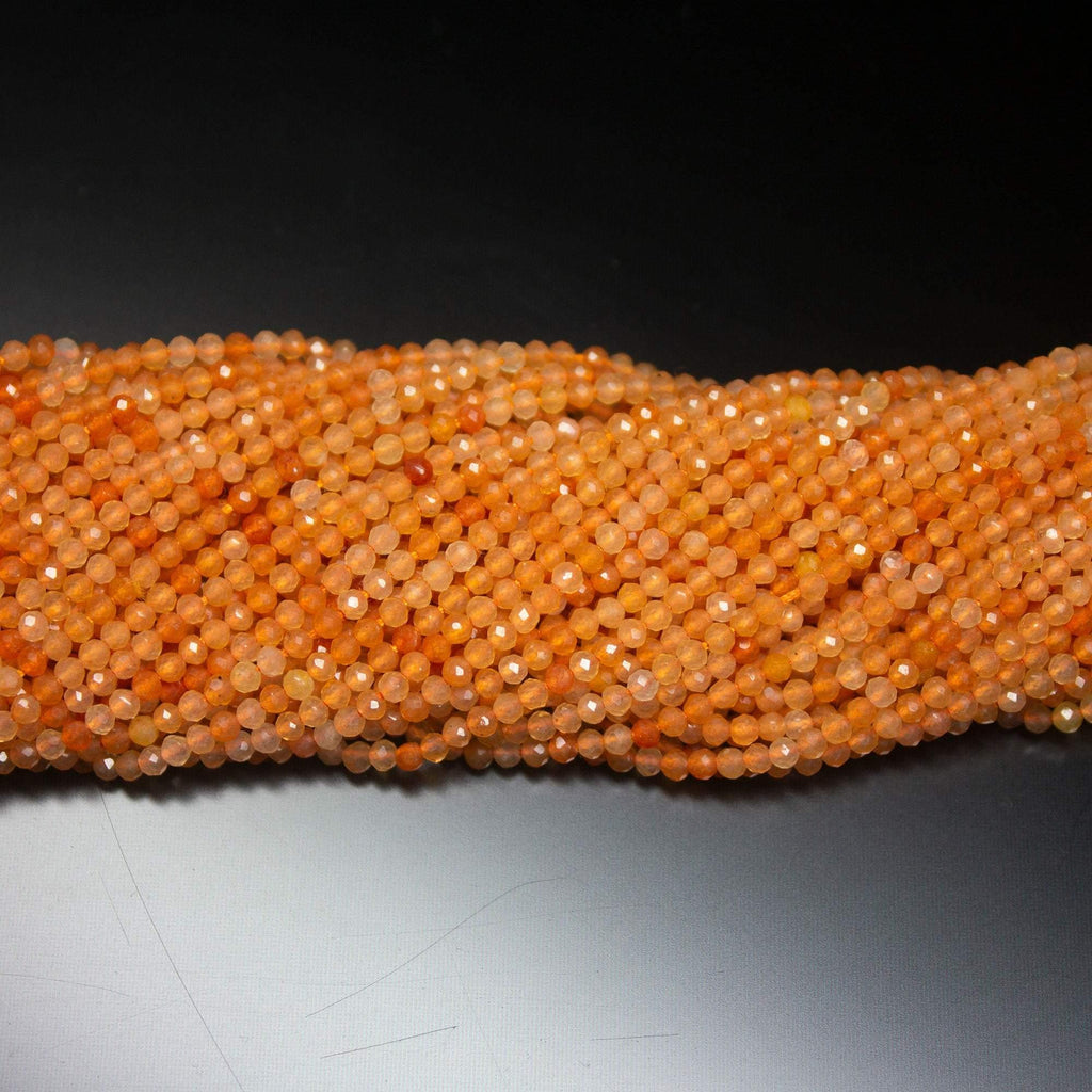 13" Full Strand, Cherry Quartz Faceted Round Cut Shape Gemstone Beads, Quartz Beads, 2.25-2.30mm - Jalvi & Co.