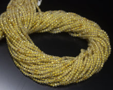 Load image into Gallery viewer, 13&quot; Full Strand, Golden Rutilated Quartz Faceted Round Cut Shape Gemstone Beads, Quartz Beads, 2.25mm - Jalvi &amp; Co.
