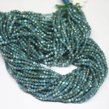 Load image into Gallery viewer, 13&quot; Full Strand, Mystic Blue Apatite Faceted Round Cut Shape Gemstone Beads, Apatite Beads, 2.20mm - Jalvi &amp; Co.