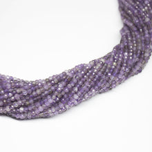 Load image into Gallery viewer, 13" Full Strand, Purple Amethyst Faceted Rondelle Shape Gemstone Beads, Quartz Beads, 3mm - Jalvi &amp; Co.