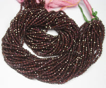 Load image into Gallery viewer, 13&quot; Full Strand, Red Garnet Faceted Round Cut Shape Gemstone Beads, Quartz Beads, 2.40mm - Jalvi &amp; Co.