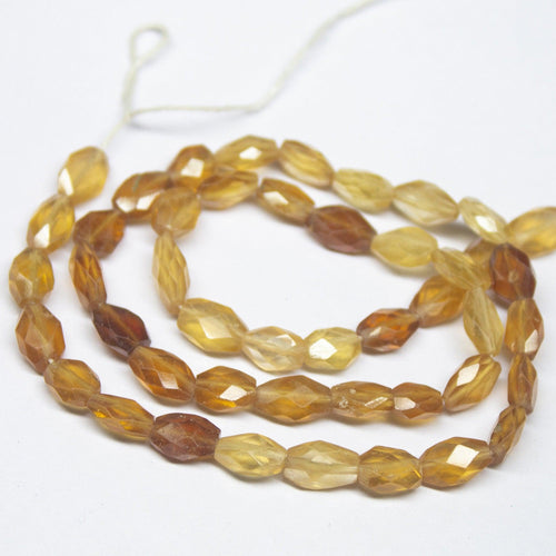 13 inch, 6mm 7mm, Hessonite Garnet Faceted Oval Shape Gemstone Beads, Garnet Beads - Jalvi & Co.