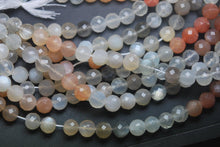 Load image into Gallery viewer, 13 Inch Strand-Finest Quality Multi Moonstone Faceted Round Balls Shape Beads, 5.5-6mm Size - Jalvi &amp; Co.