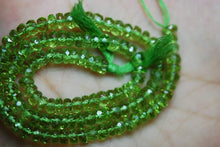 Load image into Gallery viewer, 13 Inch Strand, Natural Peridot Faceted Rondelles Size 4-4.5mm - Jalvi &amp; Co.