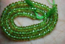 Load image into Gallery viewer, 13 Inch Strand, Natural Peridot Faceted Rondelles Size 4-4.5mm - Jalvi &amp; Co.