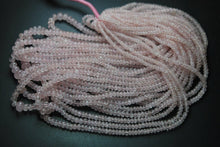 Load image into Gallery viewer, 13 Inch Strand, Natural Pink Morganite Aquamarine Smooth Rondeleles,Size 2.75-4.5mm - Jalvi &amp; Co.