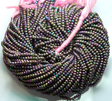 Load image into Gallery viewer, 13 Inch Strand,Mystic Pink Black Spinel Machine Cut Quality, Finest Quality Micro Faceted Rondelles, 3.25mm - Jalvi &amp; Co.