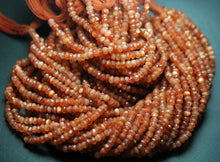 Load image into Gallery viewer, 13 Inch Strand,Rare Quality,African Sunstone Faceted Rondelles 3.5-4mm Size, - Jalvi &amp; Co.
