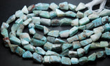 13 Inch Strand,Superb-Finest Quality, Natural Larimar Faceted Nuggets, 11-14mm Size,Great Item