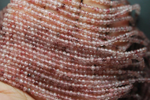 13 Inch Super Natural Lepidocrocite Micro Faceted Cut Faceted Rondelles, Size 3mm - Jalvi & Co.