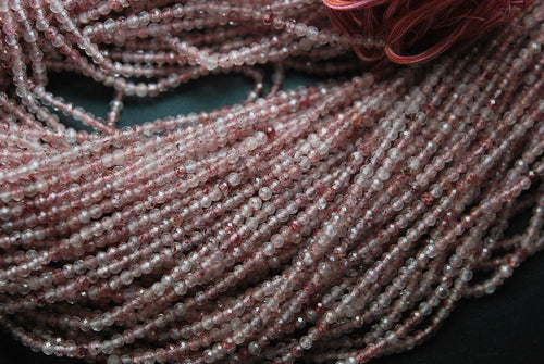 13 Inch Super Natural Lepidocrocite Micro Faceted Cut Faceted Rondelles, Size 3mm - Jalvi & Co.