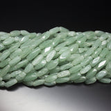 Green Aventurine Plain Fancy Tube Loose Gemstone Beads, 13 inches, 10mm 13mm