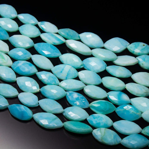 13 inches, 20-30mm, Peruvian Opal Faceted Marquise Briolette Loose Gemstone Beads, Opal Beads - Jalvi & Co.