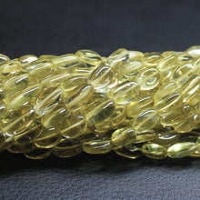 Load image into Gallery viewer, 13 inches, 7-10mm, Natural Lemon Quartz Smooth Oval Loose Gemstone Beads - Jalvi &amp; Co.