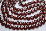 13 Inches Full Strand, Natural Mozambique Garnet Faceted Full Drill Coins Shape Beads,Size 5mm Aprx