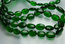 Load image into Gallery viewer, 13 Inches Strand, Natural Chrome Diopside Smooth Oval Beads, Large Size 7-11mm - Jalvi &amp; Co.