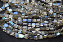 Load image into Gallery viewer, 13 Inches Strand, Natural Labradorite Faceted Step Cut Nuggets 6-10mm Size - Jalvi &amp; Co.