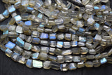 13 Inches Strand, Natural Labradorite Faceted Step Cut Nuggets 6-10mm Size