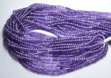 Load image into Gallery viewer, 13 Inches Strand, Natural Purple Amethysts Shaded Faceted Rondelles,Machine Cut Size 3.5mm - Jalvi &amp; Co.