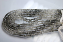 Load image into Gallery viewer, 13 Inches Strand,Rare Black Tourmalinated Quartz Faceted Beads, 5-6mm - Jalvi &amp; Co.