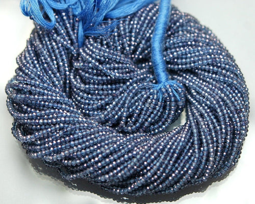 13 Inches Strand,Super Finest Quality,Iolite Mystic Quartz Faceted Rondelles Size 2.20mm - Jalvi & Co.