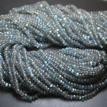Load image into Gallery viewer, 13 Inches Super Finest Natural Blue Flashy Labradorite Faceted Rondelles 4mm Aprx - Jalvi &amp; Co.