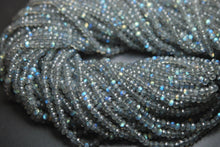 Load image into Gallery viewer, 13 Inches Super Finest Natural Blue Flashy Labradorite Faceted Rondelles 4mm Aprx - Jalvi &amp; Co.