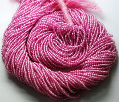 13 Inches Super Finest Quality Mystic Pink Quartz Faceted Rondelles Size 2mm - Jalvi & Co.