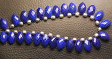 Load image into Gallery viewer, 13 Pieces, AAA Quality Superb-Finest Quality Lapis Lazuli Faceted Marquise Shaped Briolette&#39;s, 12-13mm Long Size, - Jalvi &amp; Co.